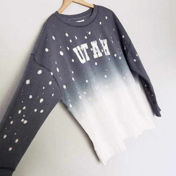 NEW Maurices Utah Tie Dye Ombre Sweatshirt Women Plus Size 0X Blue/Off White $40 - Picture 8 of 14